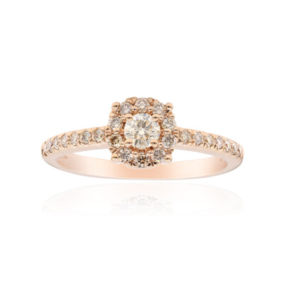 9K SI1 Argyle Rose De France Diamond Gold Ring (Annette)