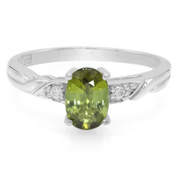 Cuprian Tourmaline Silver Ring