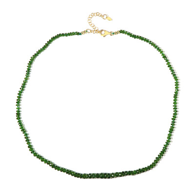 Russian Diopside Silver Necklace (Adela Silber)