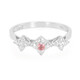 Padparadscha Sapphire Silver Ring