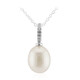 White Freshwater Pearl Silver Necklace