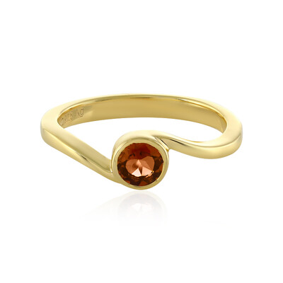 Orange Tourmaline Silver Ring