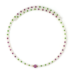 Mozambique Ruby Steel Choker (Riya)