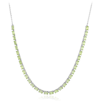 Burmese Peridot Silver Necklace