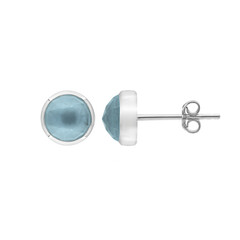 Aquamarine Silver Earrings