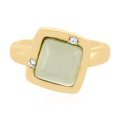 Green Amethyst Silver Ring