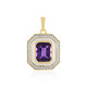Amethyst Silver Pendant (M de Luca)