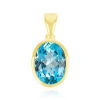 Swiss Blue Topaz Silver Pendant