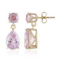 9K Kunzite Gold Earrings