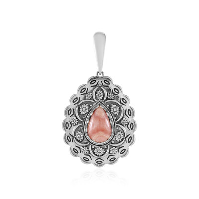 Rhodochrosite Silver Pendant (Desert Chic)