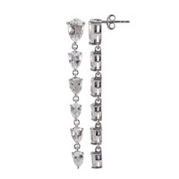 White Topaz Silver Earrings
