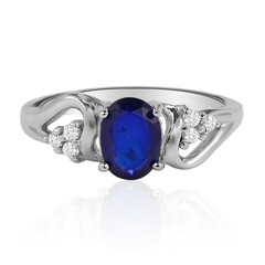 Royal Blue Spinel Silver Ring