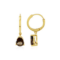 Smoky Quartz Silver Earrings