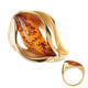 Cognac Baltic Amber Silver Ring (dagen)