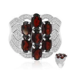 Garnet Silver Ring