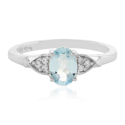 Sky Blue Topaz Silver Ring