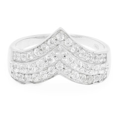 White Sapphire Silver Ring