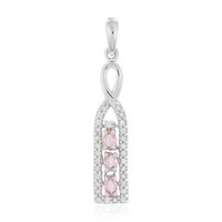 Ceylon Pink Sapphire Silver Pendant