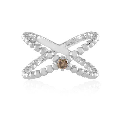 I3 Champagne Diamond Silver Ring (de Melo)