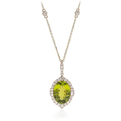 14K Dashihe Peridot Gold Necklace (CIRARI)