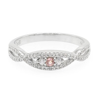 Padparadscha Sapphire Silver Ring