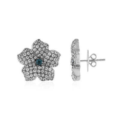London Blue Topaz Silver Earrings (Dallas Prince Designs)