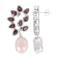 9K Angelandia Rose Quartz Gold Earrings