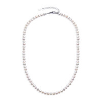 White Freshwater Pearl Silver Necklace