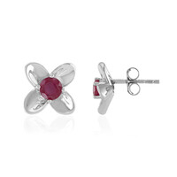 Madagascar Ruby Silver Earrings
