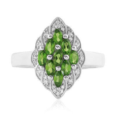 Russian Diopside Silver Ring