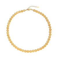 Orange calcite Silver Necklace