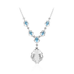 White Topaz Silver Necklace