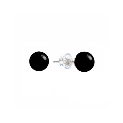Black Tourmaline Silver Earrings