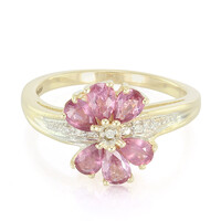 10K Unheated Padparadscha Sapphire Gold Ring