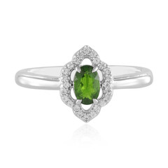 Russian Diopside Silver Ring