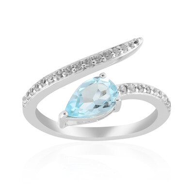 Sky Blue Topaz Silver Ring