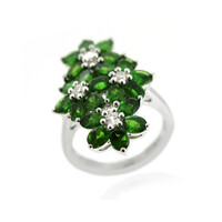 Russian Diopside Silver Ring