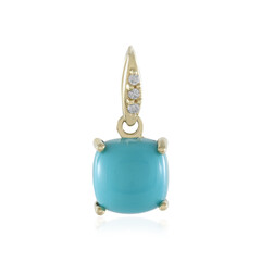 9K Sleeping Beauty Turquoise Gold Pendant