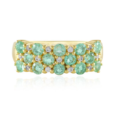 Russian Emerald Silver Ring