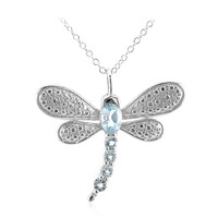 Sky Blue Topaz Silver Necklace