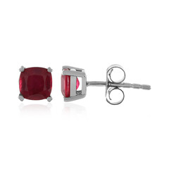 Madagascar Ruby Silver Earrings
