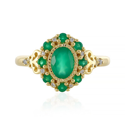 Green Onyx Silver Ring