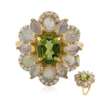 Burmese Peridot Silver Ring