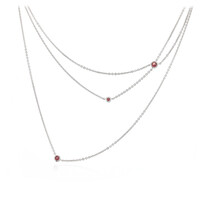 Lindi Garnet Silver Necklace