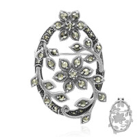 Marcasite Silver Brooch