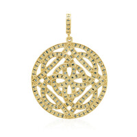 Fancy Diamond Silver Pendant