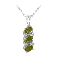 Burmese Peridot Silver Necklace