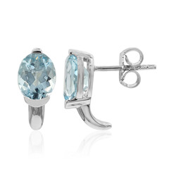 Sky Blue Topaz Silver Earrings