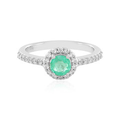 Russian Emerald Silver Ring