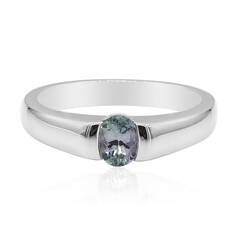 Unheated Tanzanite Silver Ring